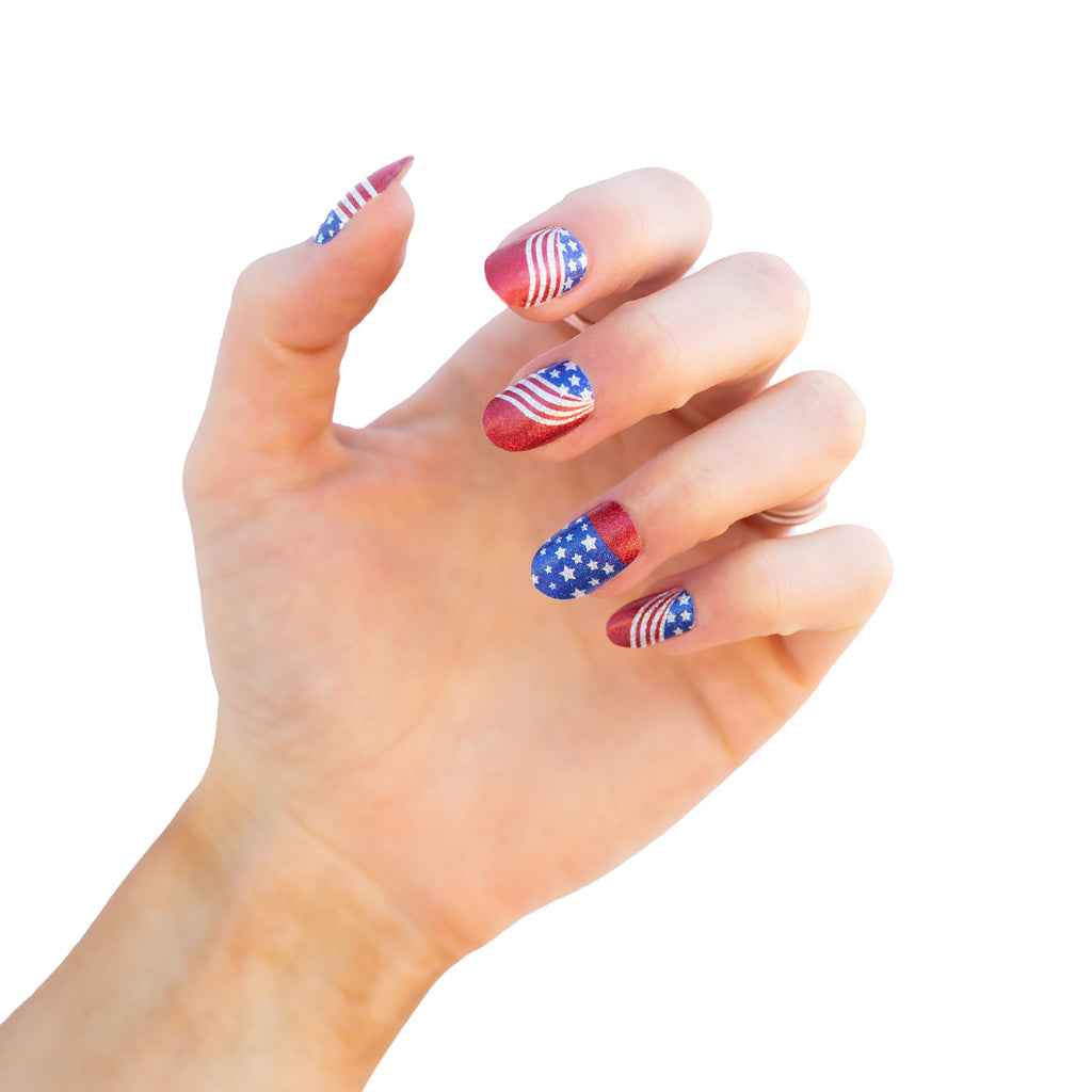 4th of July nails by Nails Mailed nail wraps