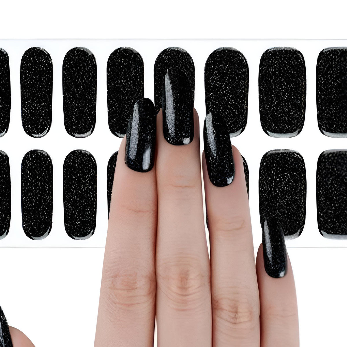 Black Glitter Nail Polish Stickers Graphic by jallydesign · Creative Fabrica