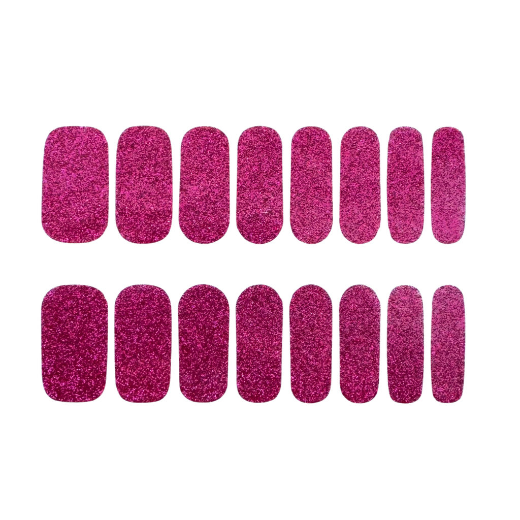 Pink Fizz FlexiGel Nail Wrap - Effortless DIY manicure with sparkling pink gel wrap. Achieve salon-quality gel nails at home. Peel, stick, and dazzle with the playful charm of Pink Fizz for a vibrant and stylish look.