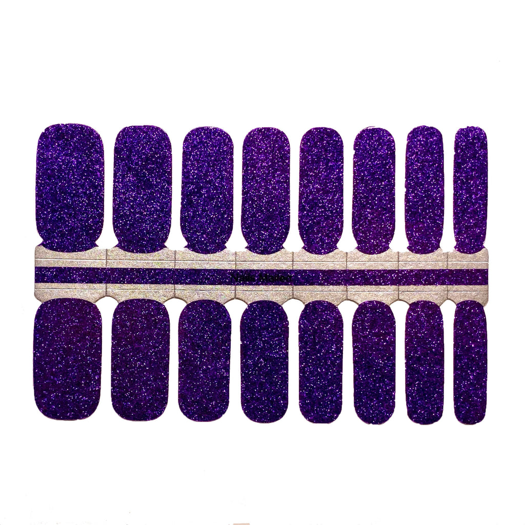 Sparkling Purple glitter nails | Nail Wraps - NailsMailed