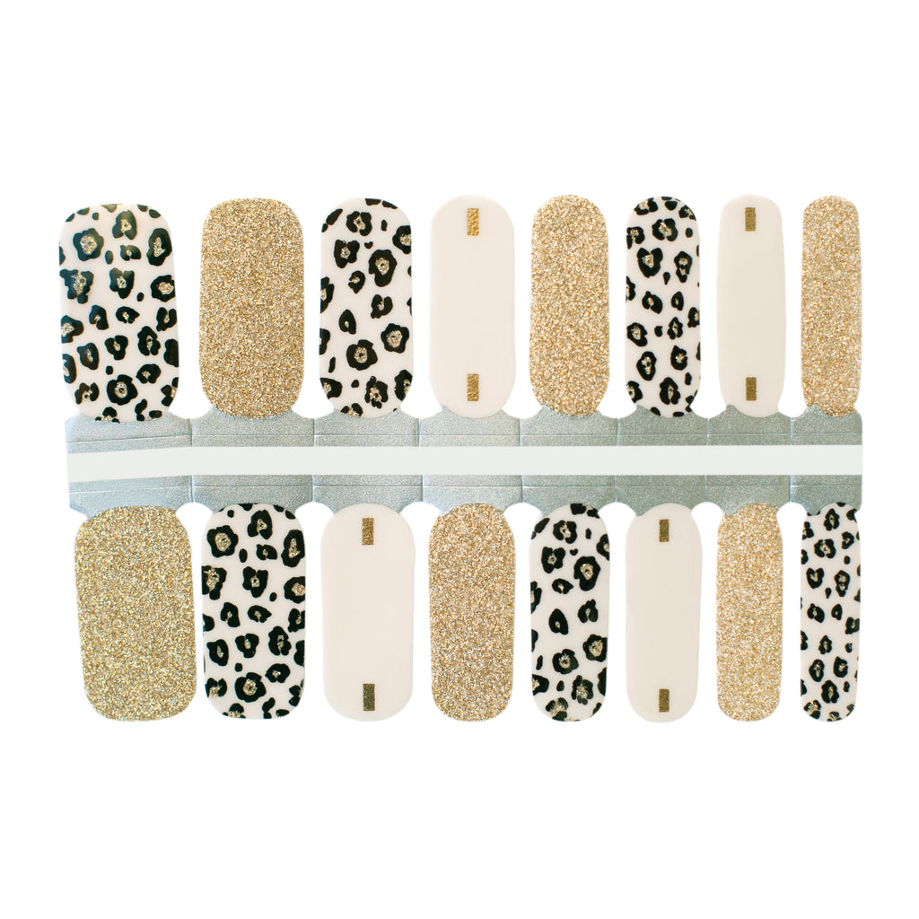 Golden Leopard Nail Wraps - leopard nails by NailsMailed | Glitter Nails