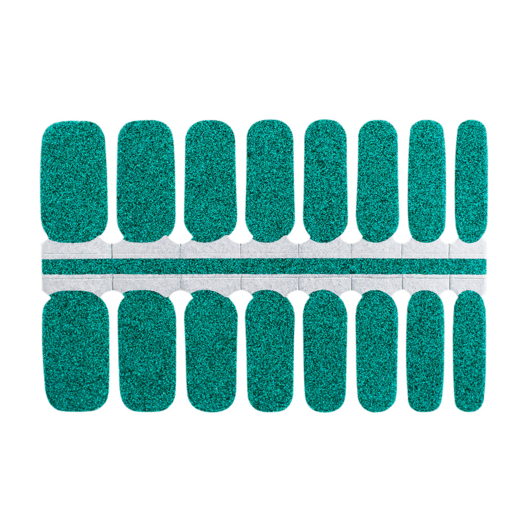Sparkling Seafoam nail wraps - glitter nails by NailsMailed