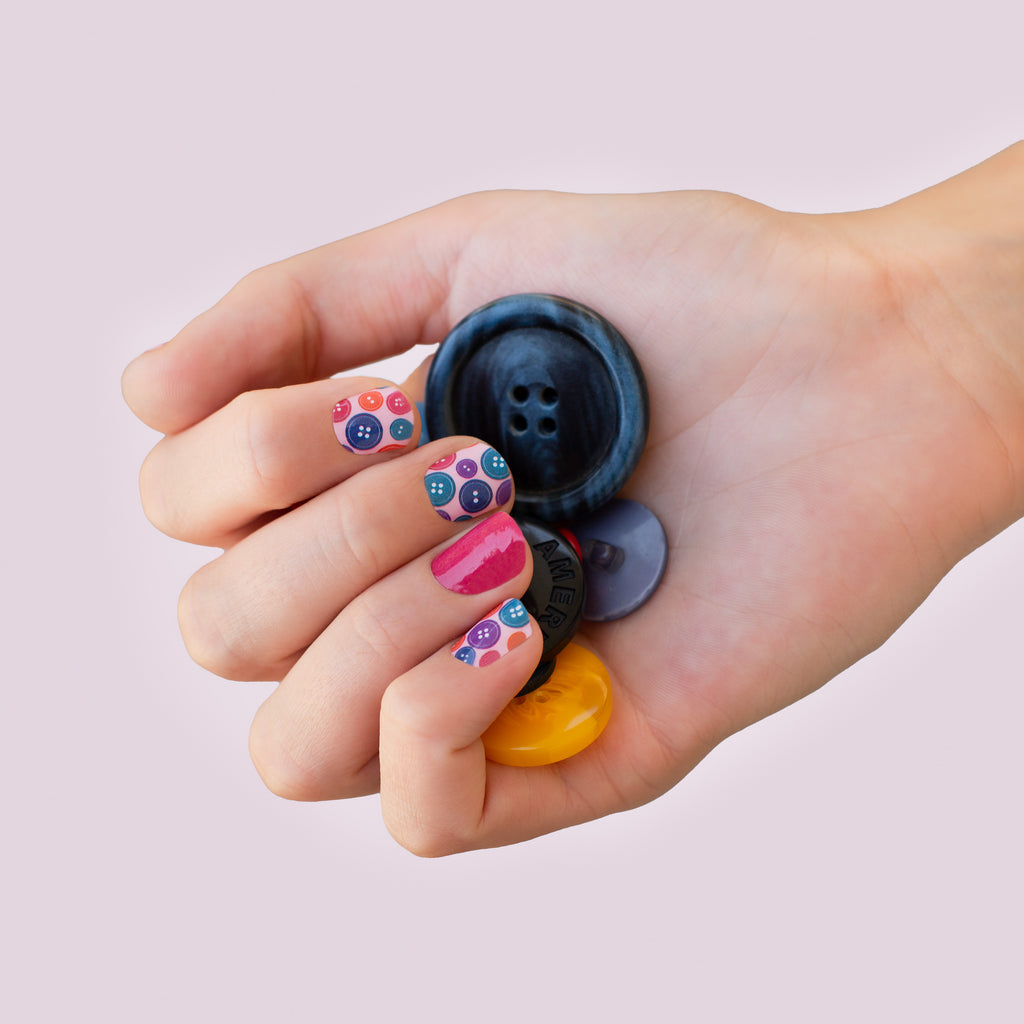 Button Button - Limited Edition Nail Wraps - NailsMailed