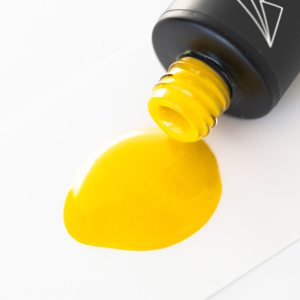 Canary shellac nail polish - pastel yellow nails by NailsMailed