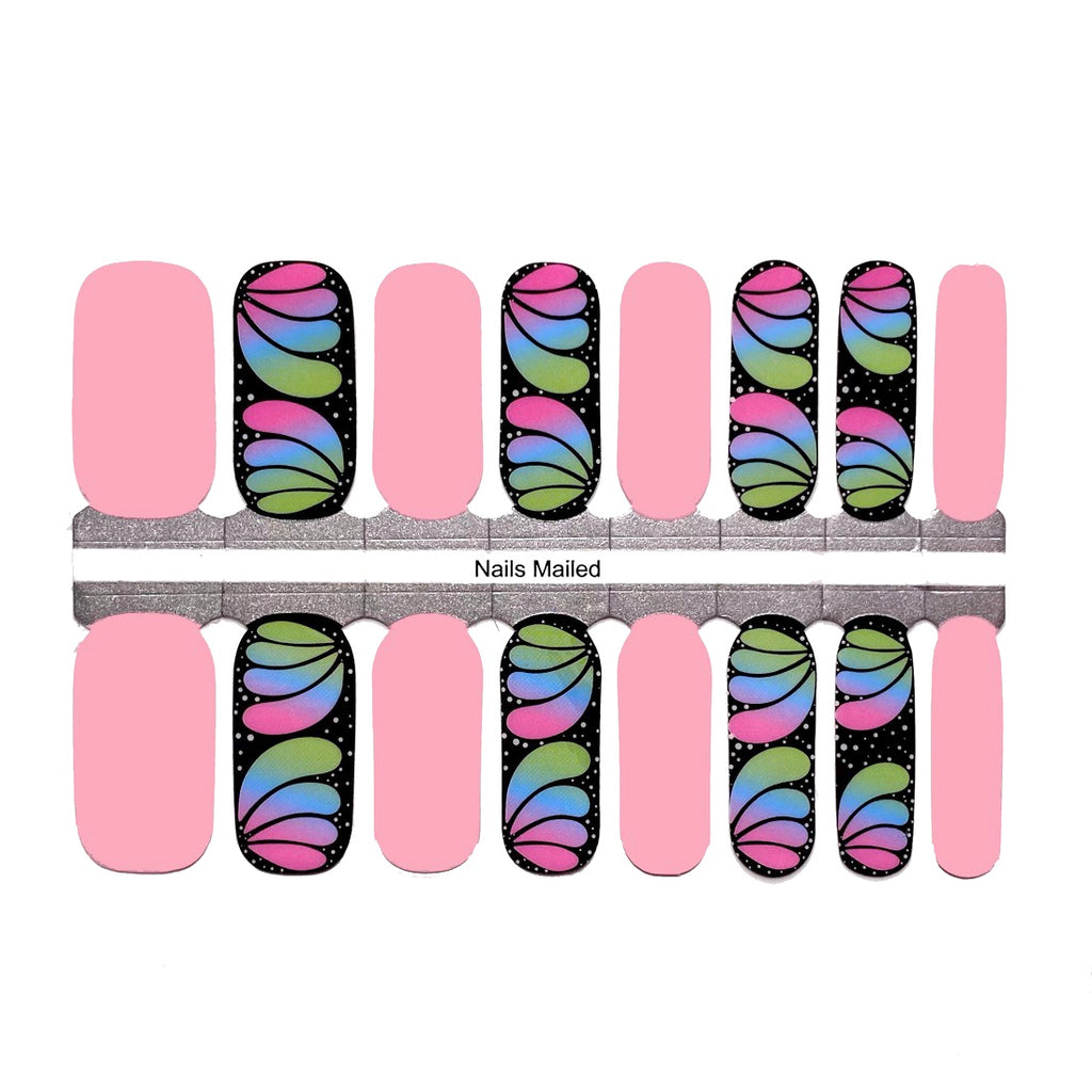 Butterfly Wings nail wraps - butterfly nails by NailsMailed