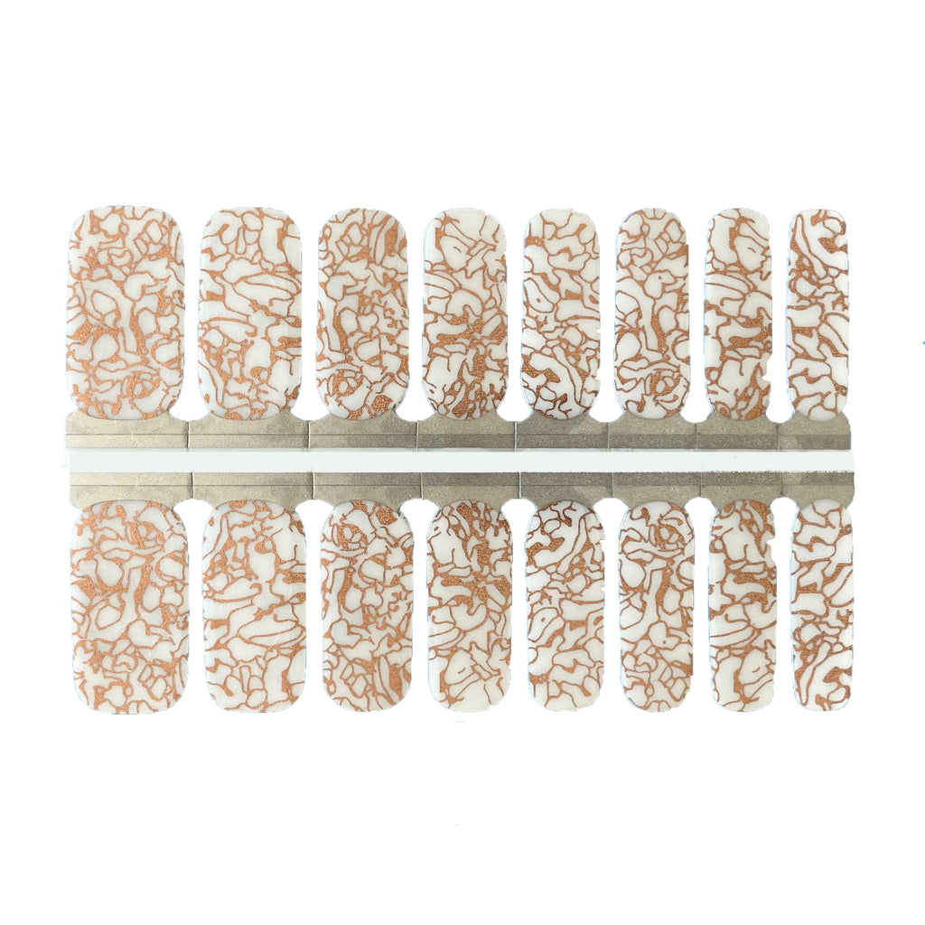Abstract Gold - NailsMailed | Clear Nails