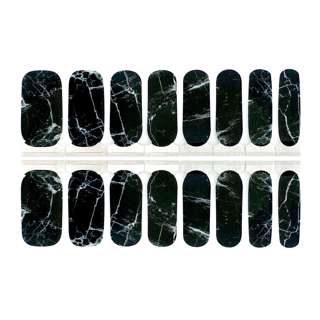 Black Marble Nail Wraps - NailsMailed | Black Marble nails