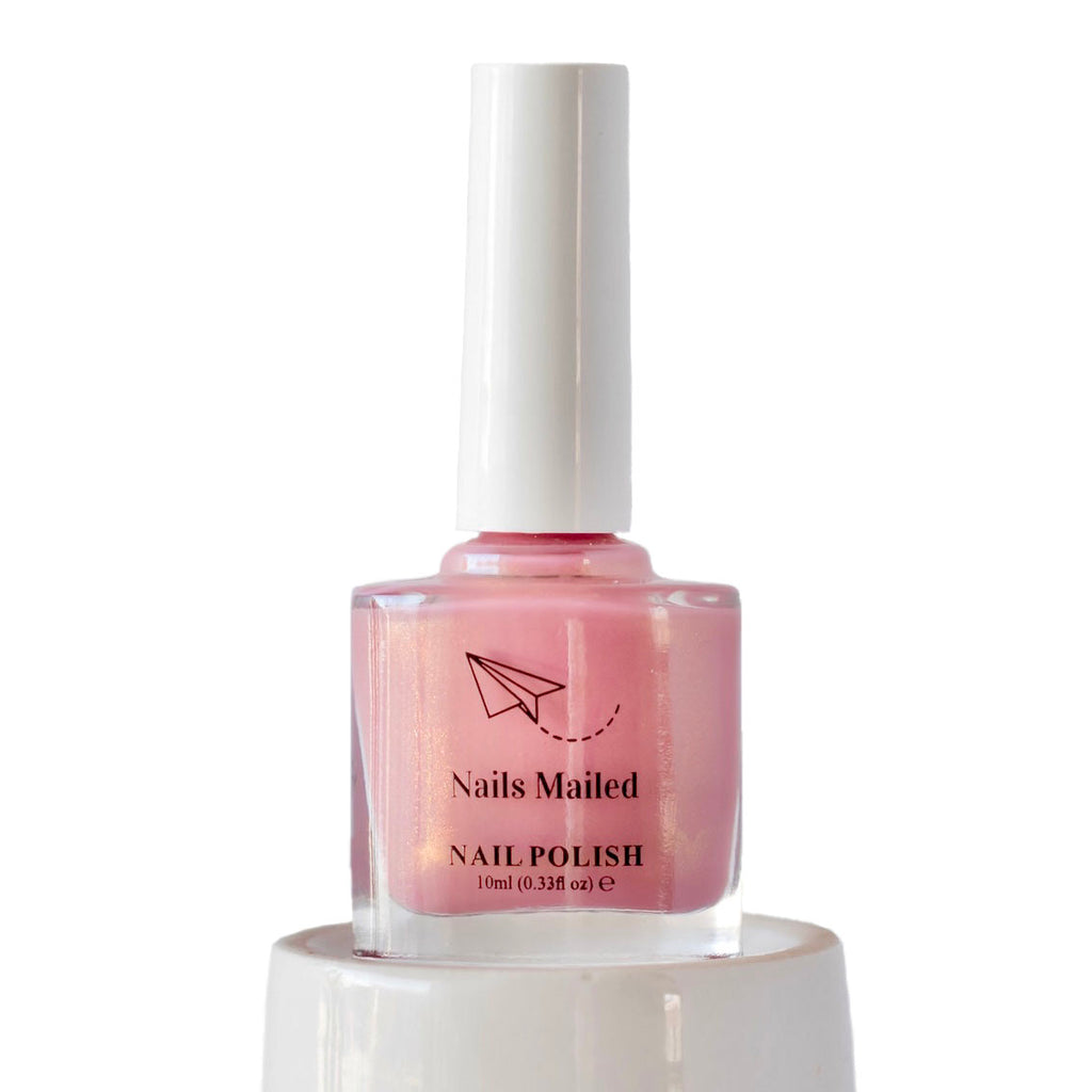 Blushed Gold classic pink polish - Audrie by NailsMailed