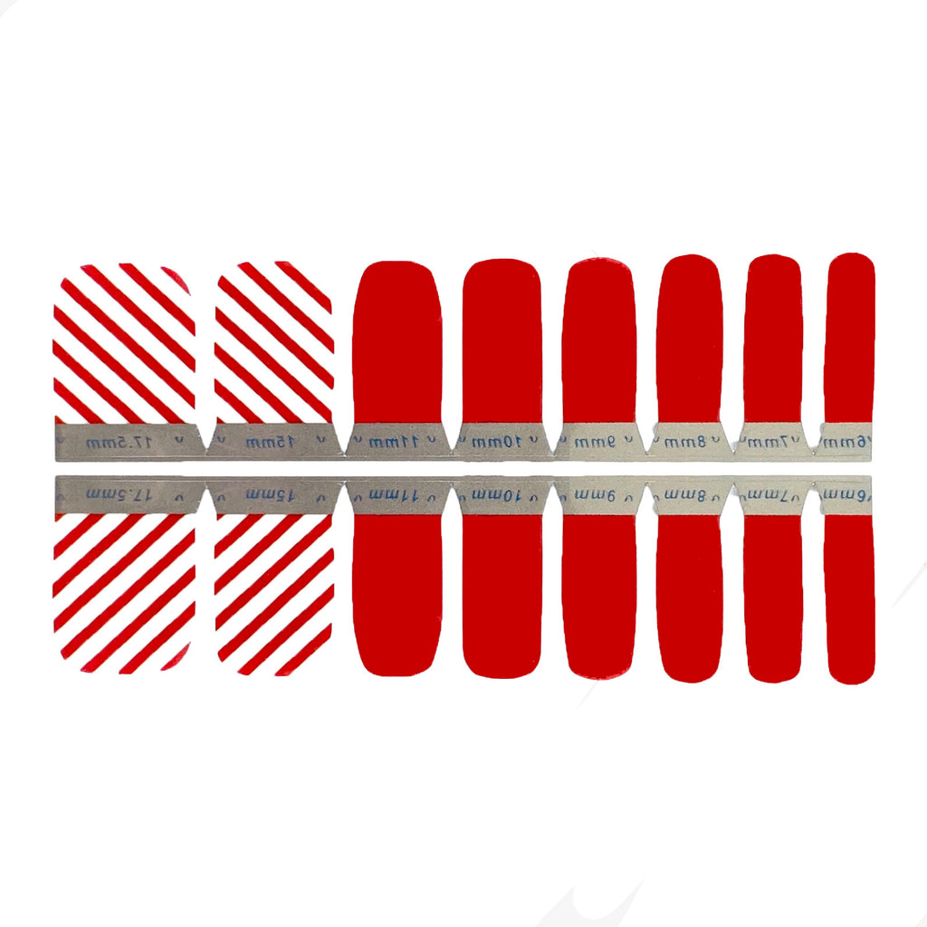 Pedicure - Candy Stripes - NailsMailed