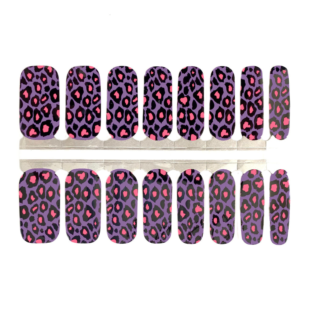 Purple Leopard nails - Nail Wraps by NailsMailed