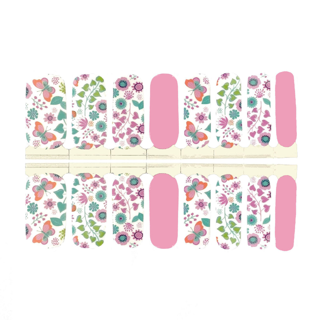 Secret Garden nail wraps - rose nails by NailsMailed