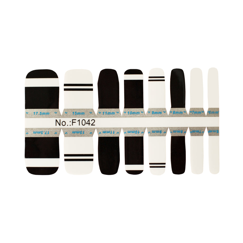 Flawless pedi - Stripes - pedicure wraps by NailsMailed