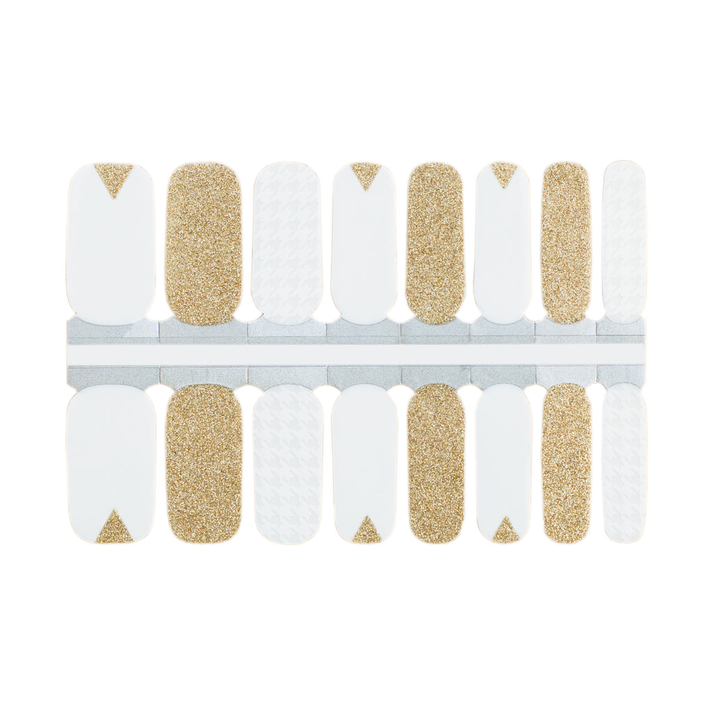 Glitter nails | Gold Triangle nail wraps by Nails Mailed