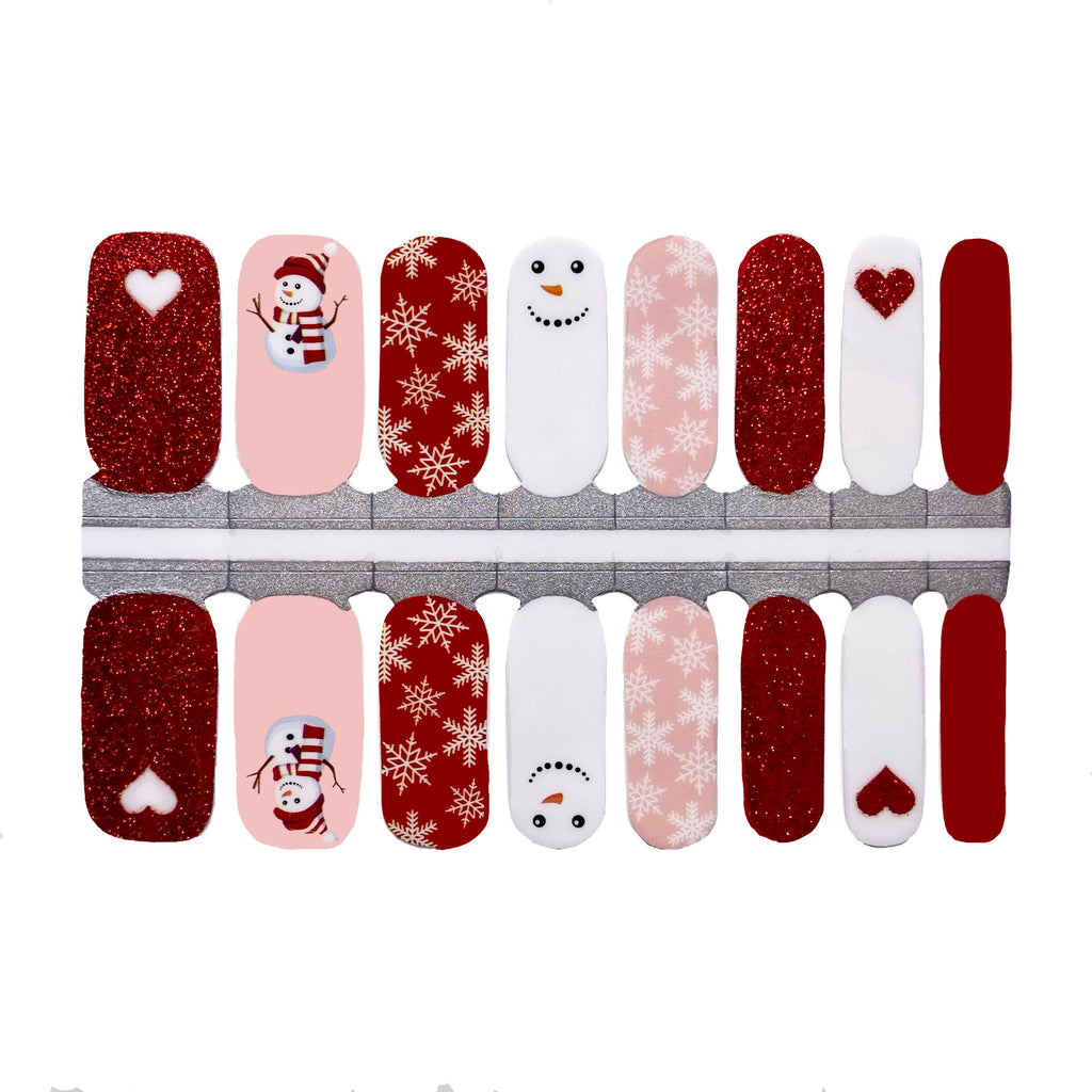 Snowman nail wraps - Christmas Nails by NailsMailed