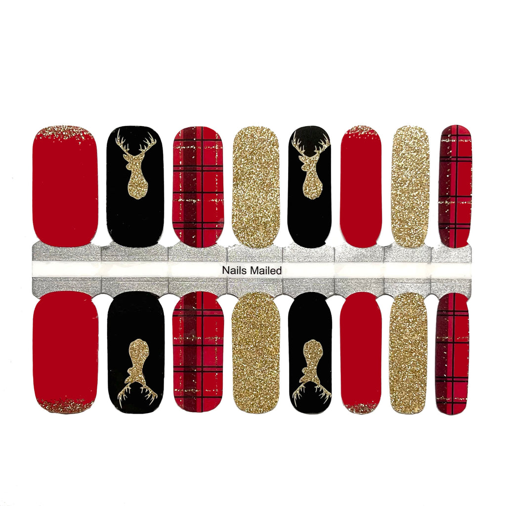 Plaid Deer - Holiday Clearance! - NailsMailed