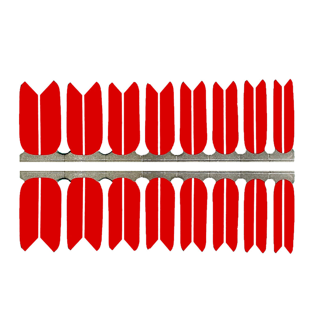 Red Arrow nail wraps - red nails by NailsMailed