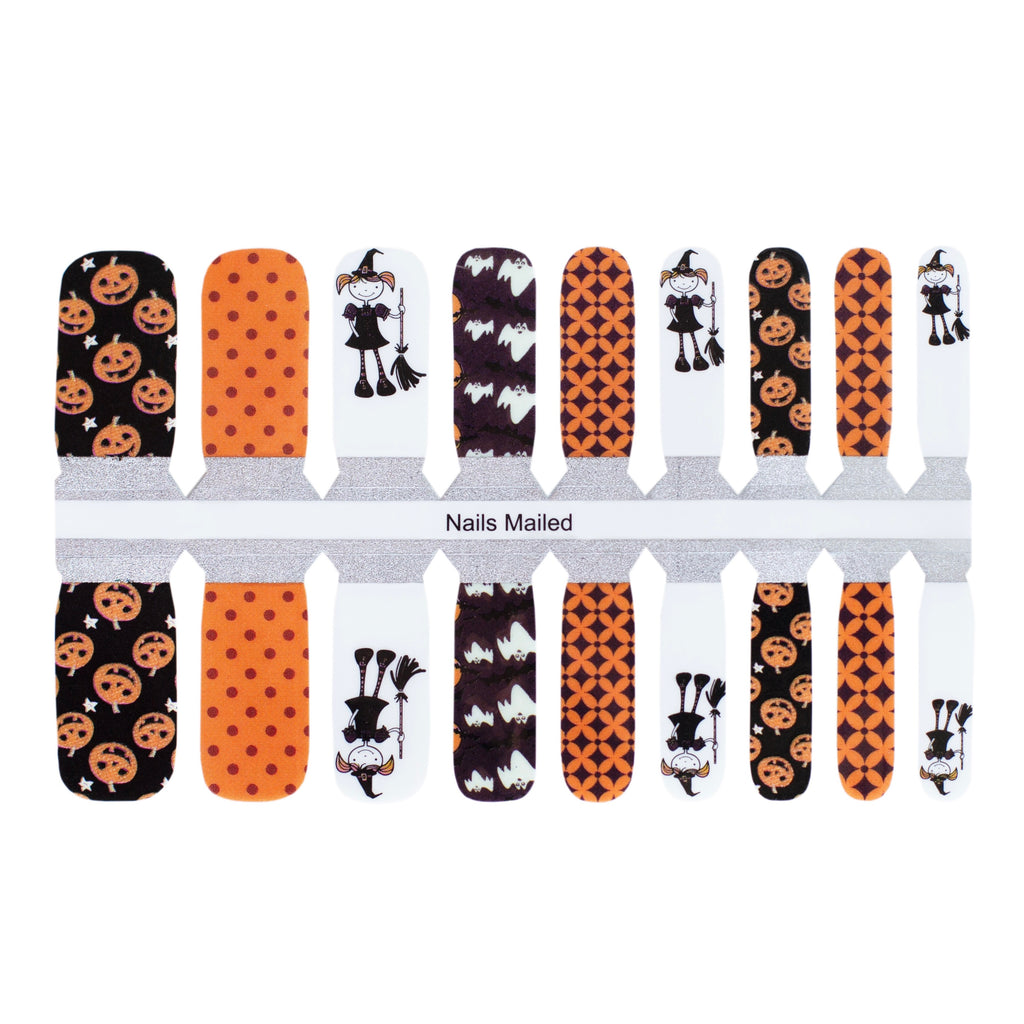 Witch’s Broom Children’s nail wraps - Kids nails by NailsMailed