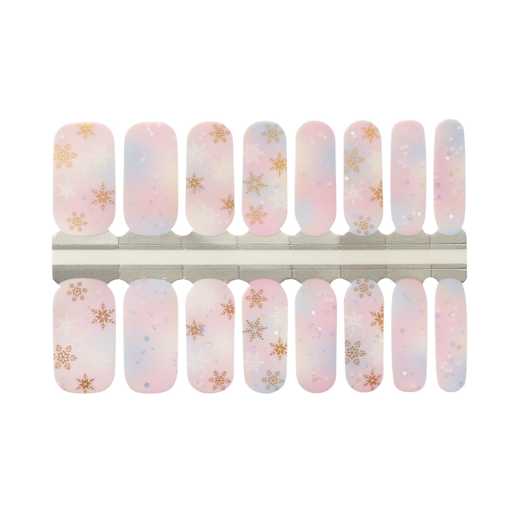 Pink Snowfall Nail Wraps - NailsMailed