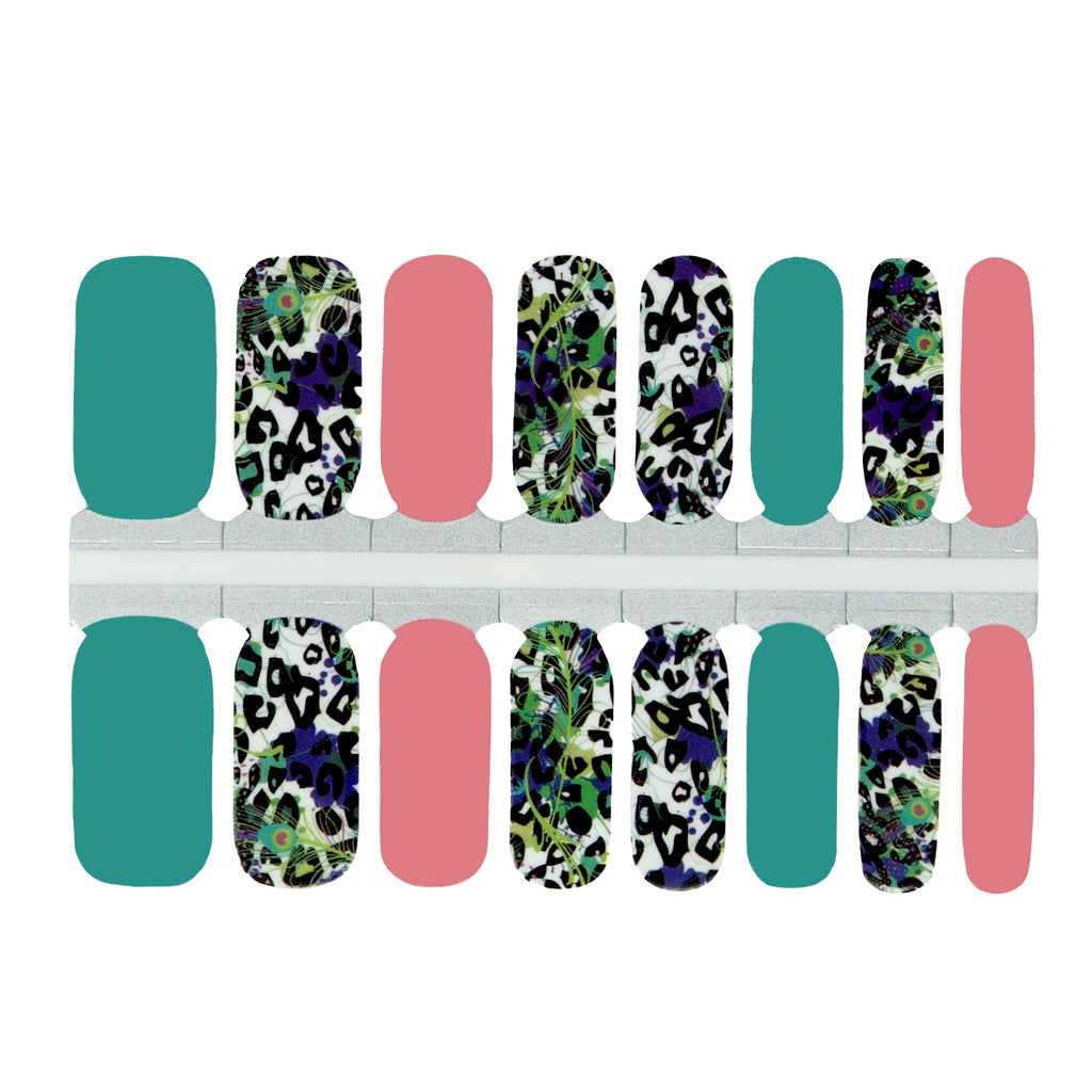 Jungle Peacock nail wraps - NailsMailed