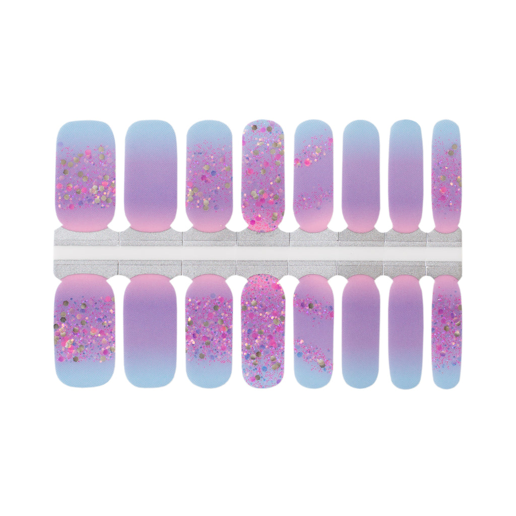 Aurora glitter Ombre nails | Nail Wraps - NailsMailed