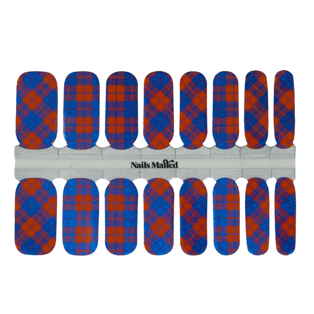 Blue & Red Plaid nail wraps - NailsMailed
