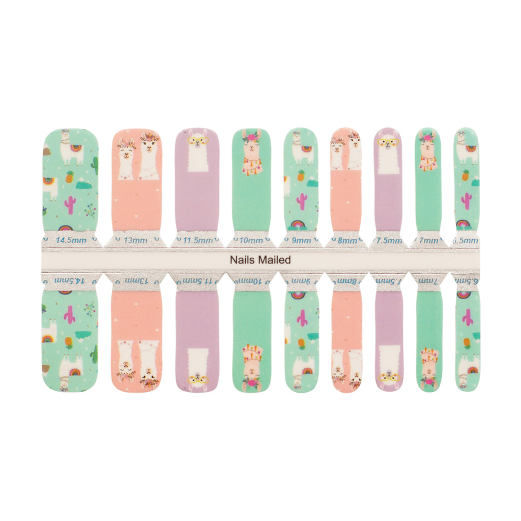 llama nails for kids | kids nails & nail wraps by Nails Mailed