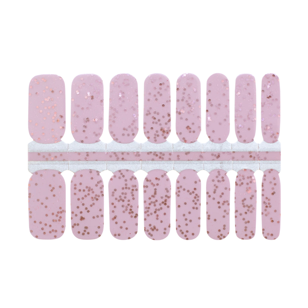 pink glitter nails and nail wraps by Nails Mailed