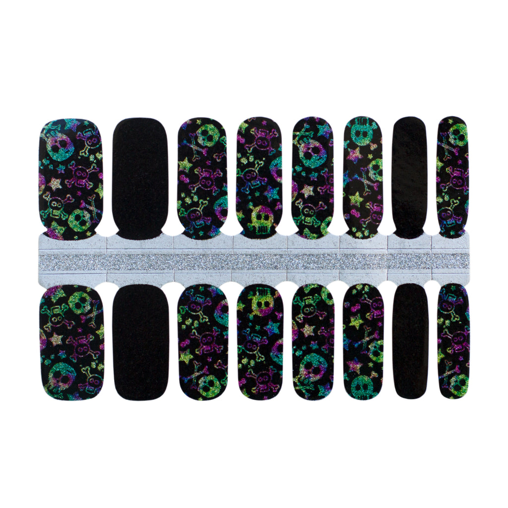 skull nails & nail wraps make cute halloween nails easy